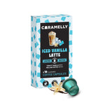 Caramelly Iced Vanilla Latte Flavoured Nespresso® Compatible Coffee Capsules - 10 Pods - Caramelly