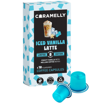 Caramelly Iced Vanilla Latte Coffee Capsules - 10 Pods - Caramelly