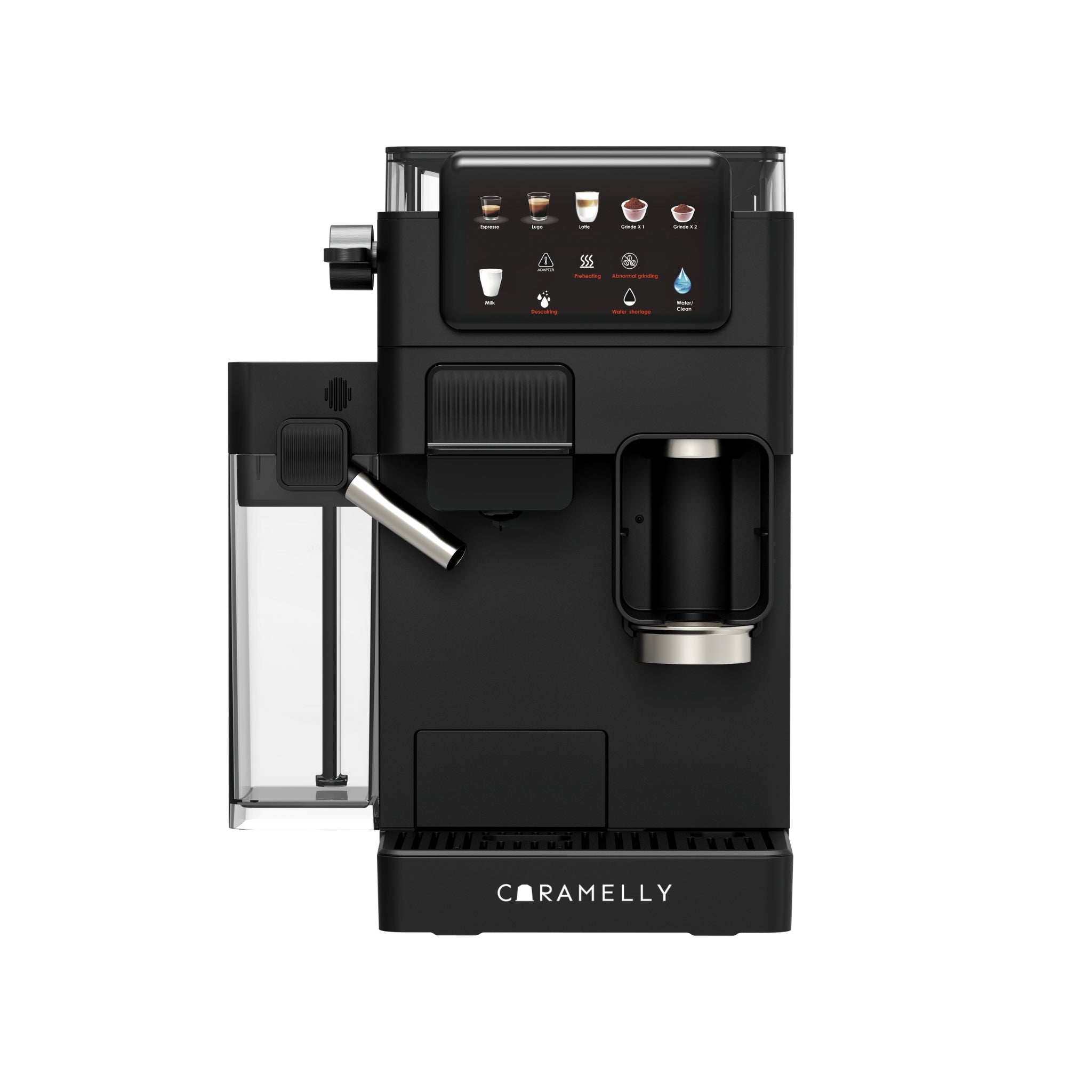 Caramelly Latte Touch 4 in 1 Coffee Machine comaptible with Coffee Pods - Free House Blend Coffee Tin - Caramelly