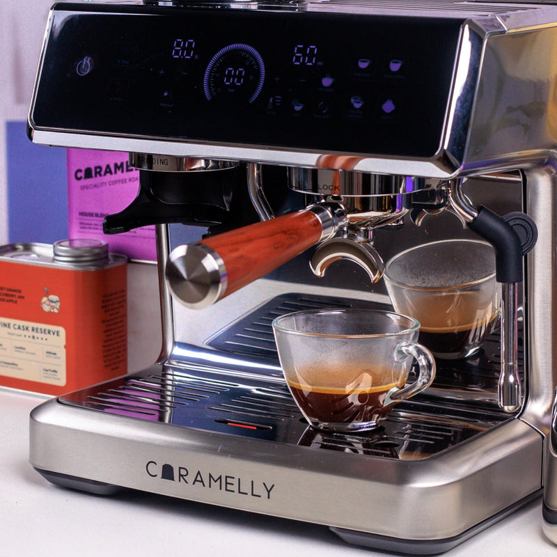 Caramelly Latte Touch Coffee Machine with Precision Grinding and Touchscreen - Caramelly