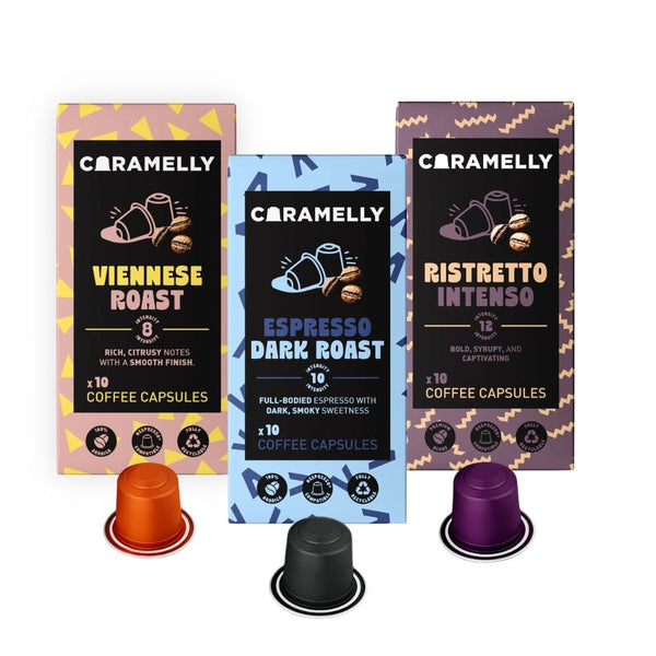 Caramelly Nespresso® Compatible Dark Roast Selection Pack - 30 Pods - Caramelly