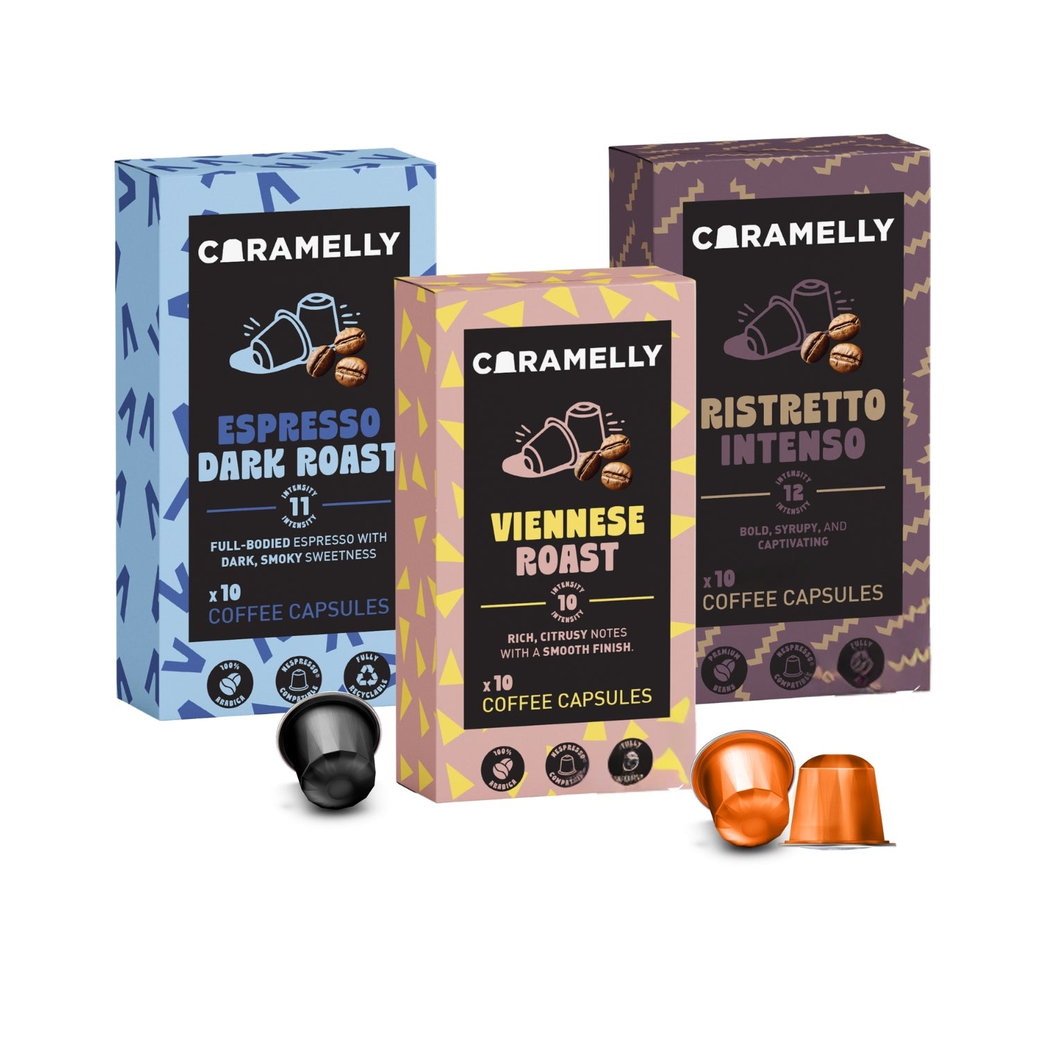 Caramelly Nespresso® Compatible Dark Roast Selection Pack - 30 Pods - Caramelly