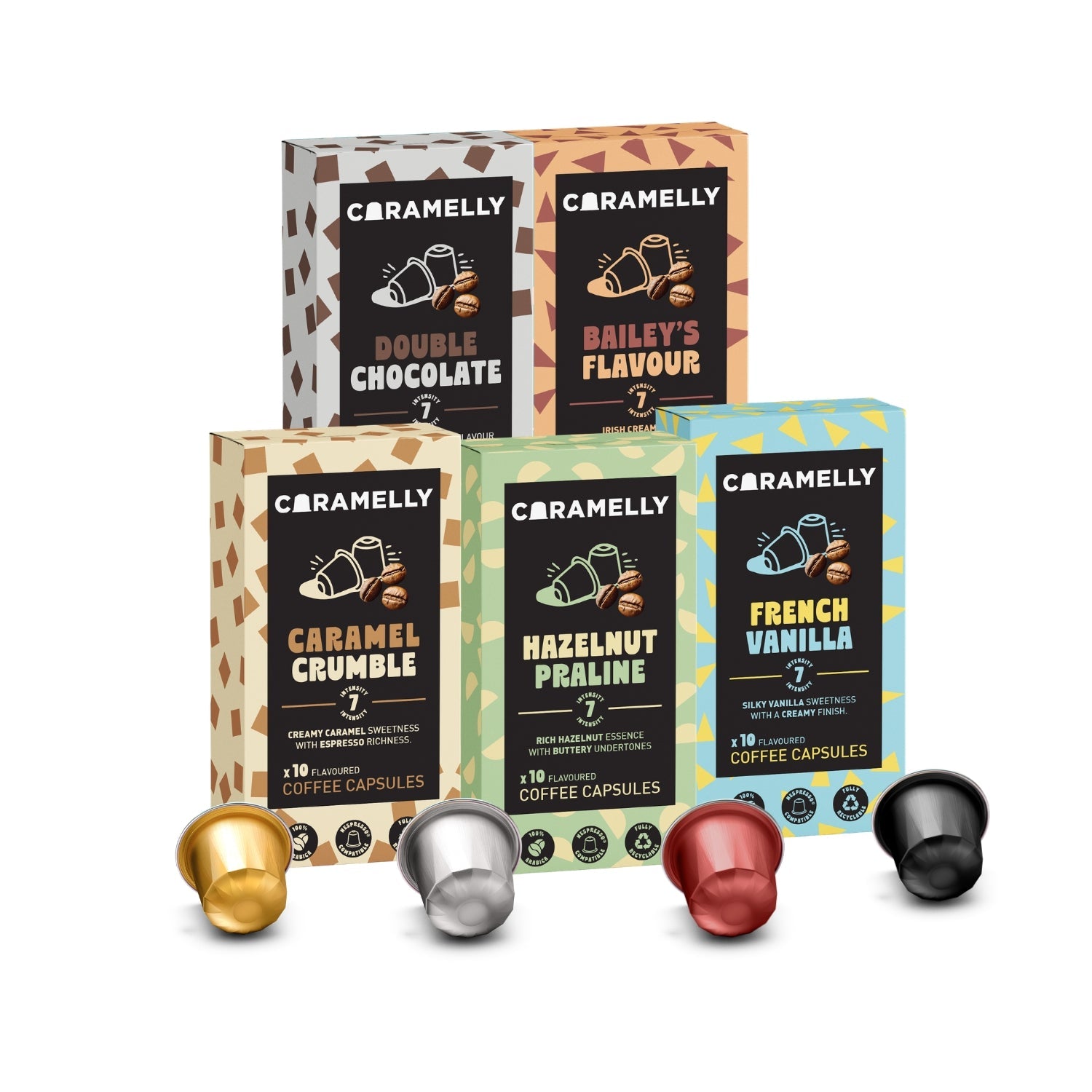 Caramelly Nespresso® Compatible Flavourites Pack - 50 Pods - Caramelly