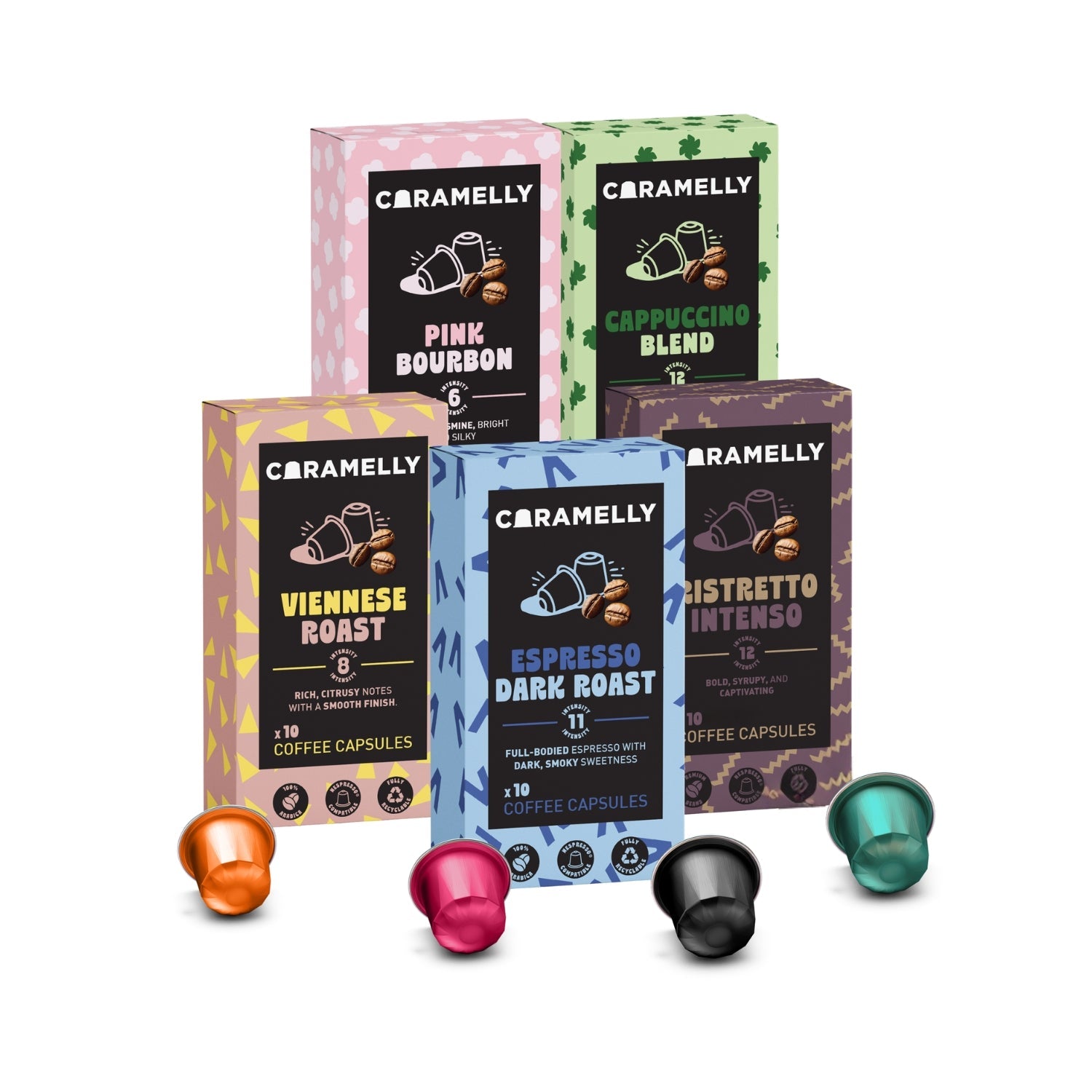 Caramelly Nespresso® Compatible Variety Pack - 50 Pods - Caramelly