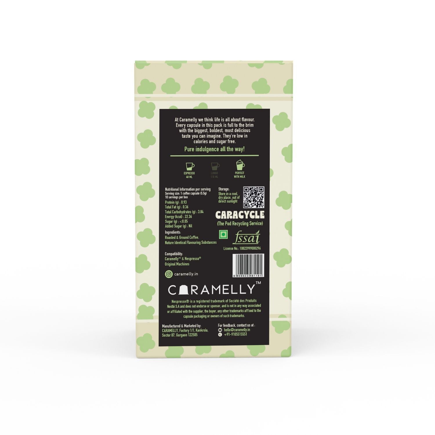 Caramelly Pistachio Flavoured Nespresso® Compatible Coffee Capsules - 10 Pods - Caramelly
