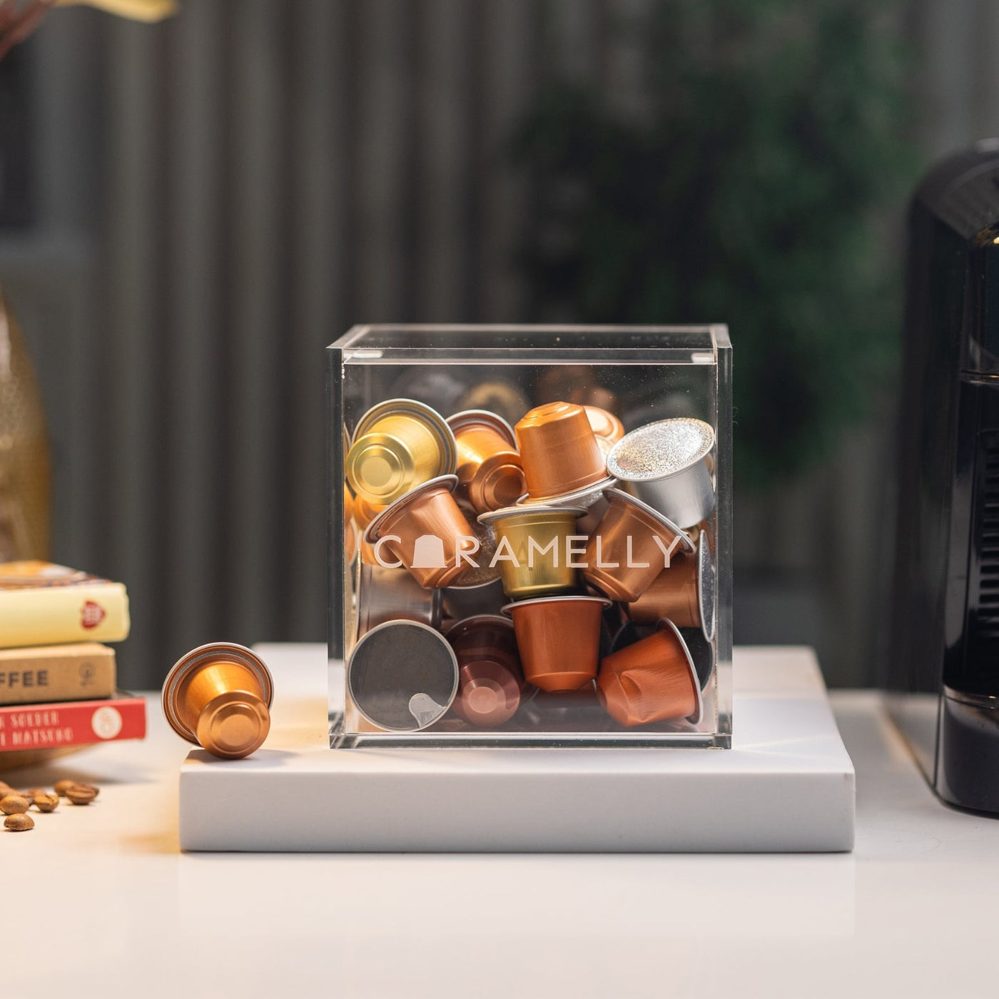 Nespresso cube crematory capsule dispenser