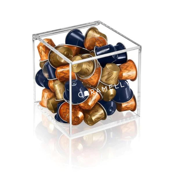 Caramelly Qube - Acrylic Pods Holder (With 40 Assorted Capsules) - Caramelly