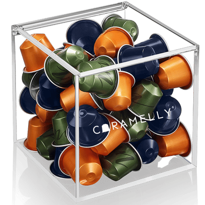 Caramelly Qube - Acrylic Pods Holder (With 40 Assorted Capsules) - Caramelly
