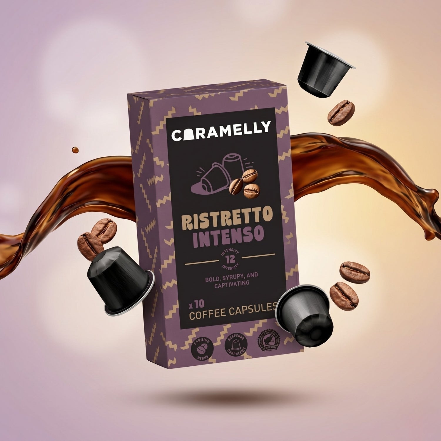 Caramelly Ristretto Intenso Nespresso® Compatible Coffee Capsules - 10 Pods - Caramelly