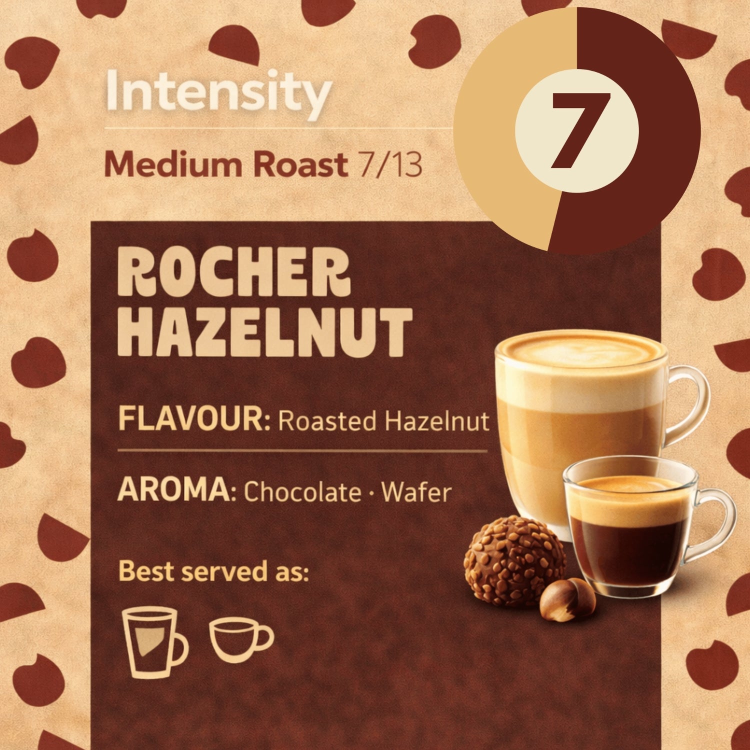 Caramelly Rocher Hazelnut Flavoured Nespresso® Compatible Coffee Capsules - 10 Pods - Caramelly