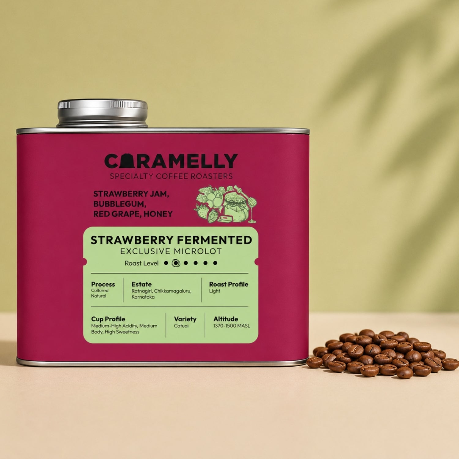 Caramelly Strawberry Fermented Coffee (Exclusive Microlot) - Caramelly
