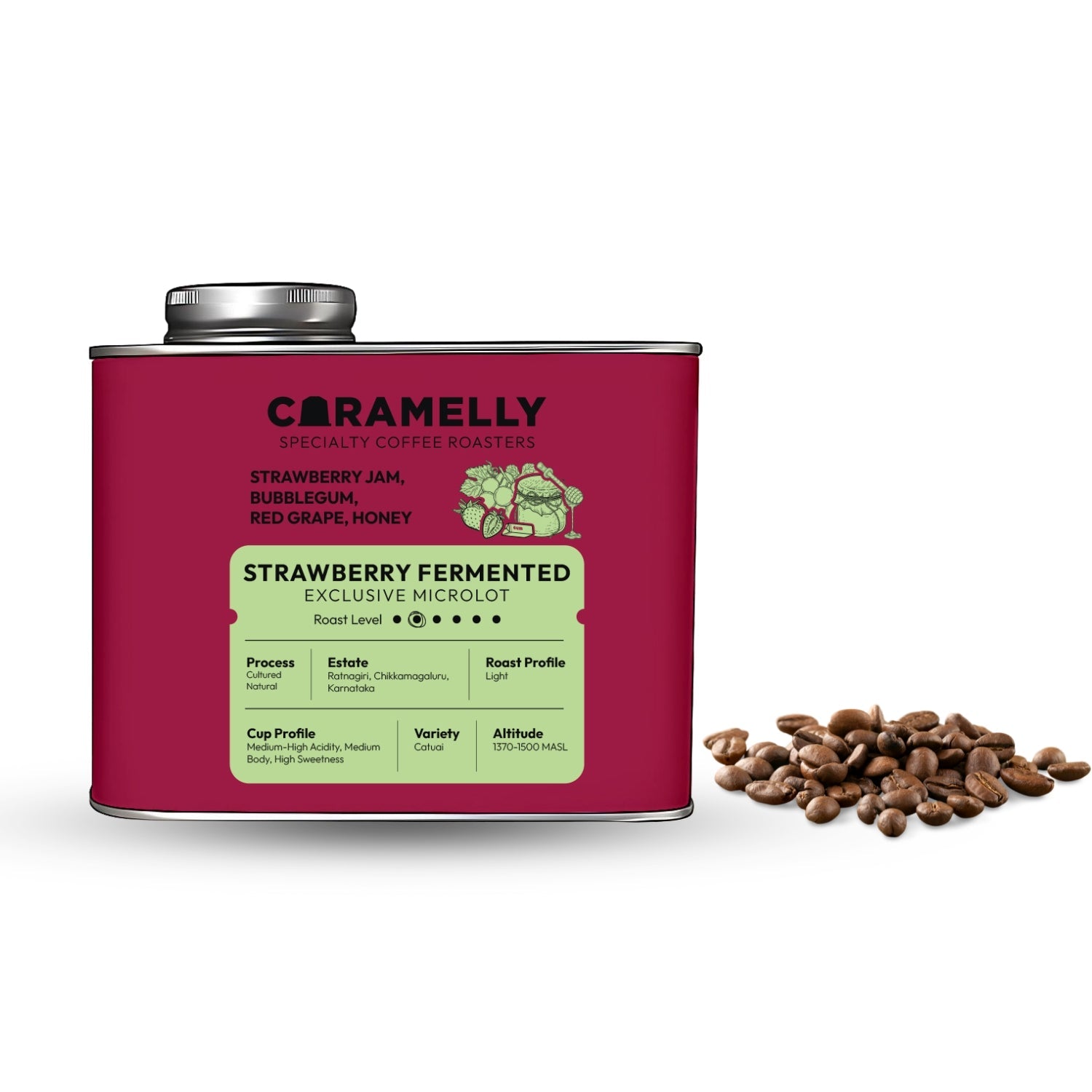 Caramelly Strawberry Fermented Coffee (Exclusive Microlot) - Caramelly