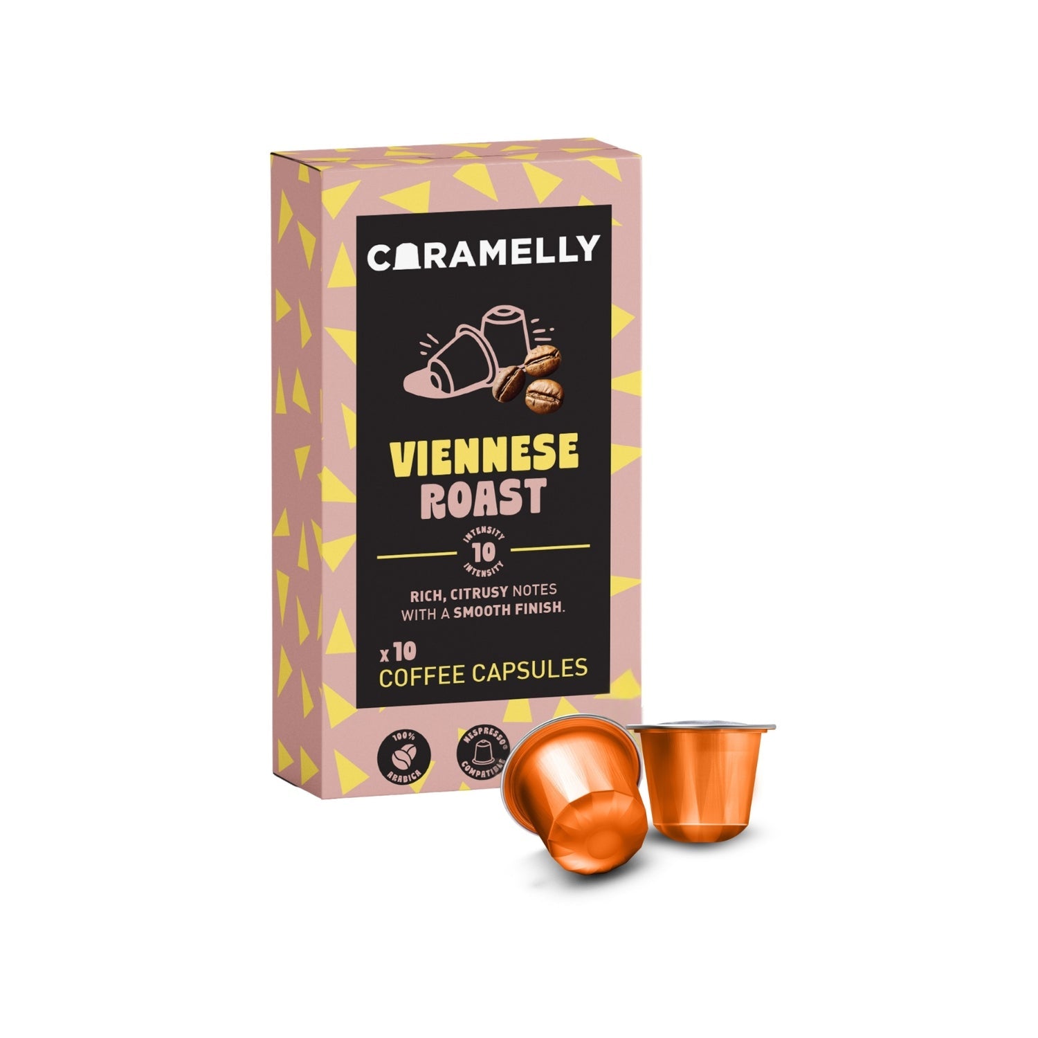 Caramelly Viennese Roast Nespresso® Compatible Coffee Capsules - 10 Pods - Caramelly