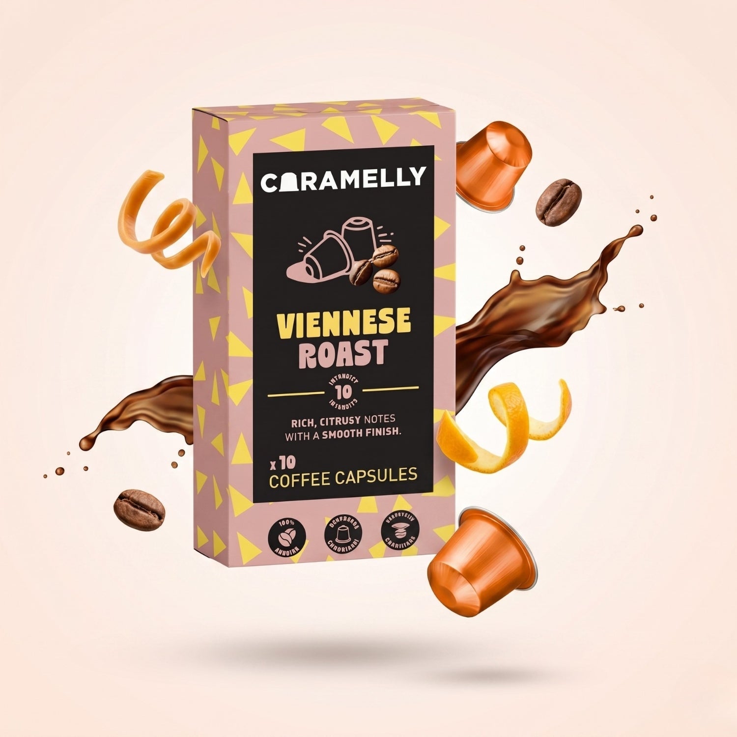 Caramelly Viennese Roast Nespresso® Compatible Coffee Capsules - 10 Pods - Caramelly