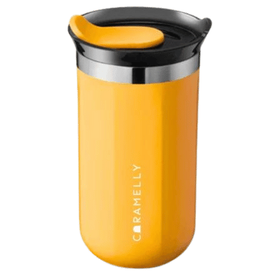 Caramelly Travel Coffee Mug 350ml - Amber Yellow - Caramelly