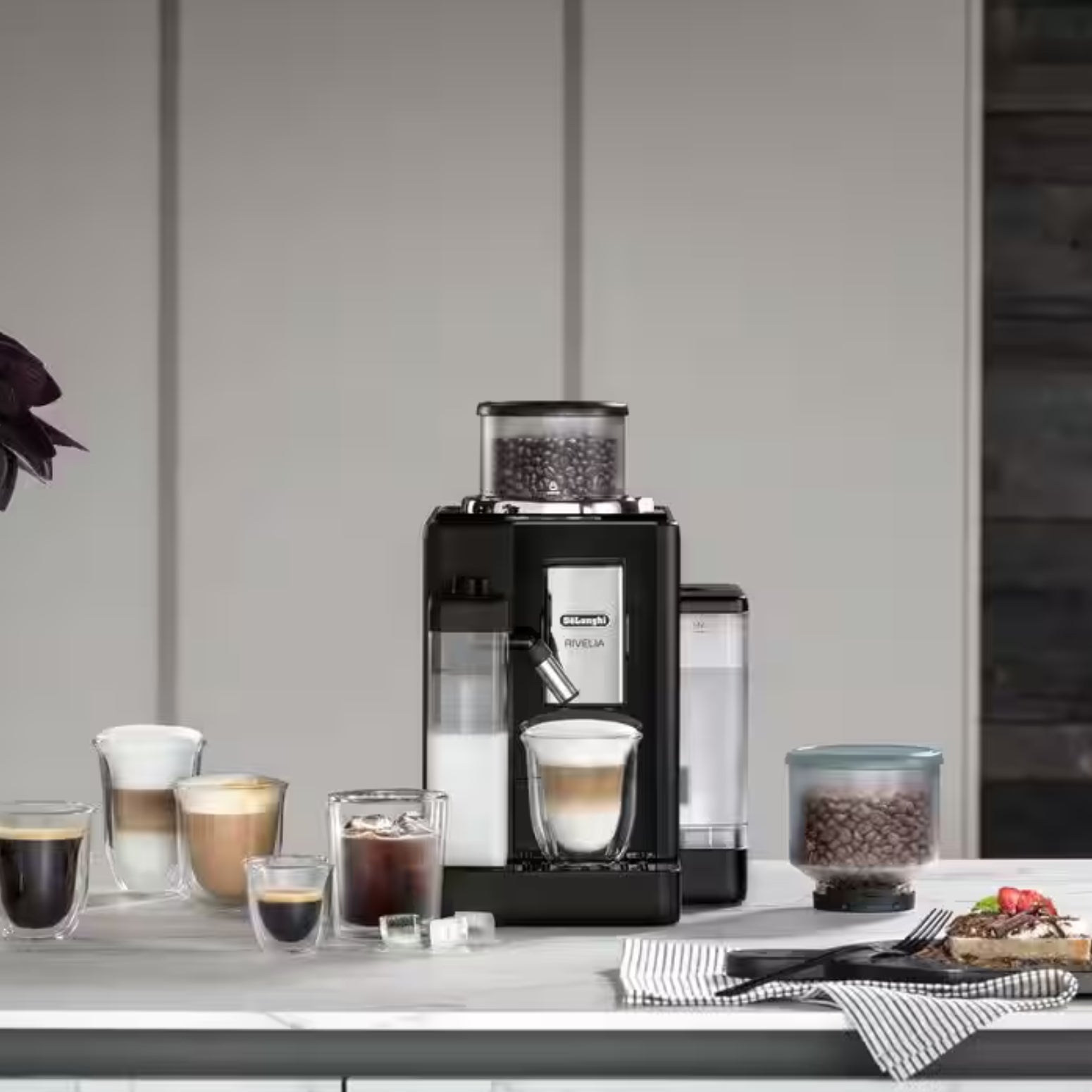 De'Longhi Rivelia EXAM 440.55.B Super Automatic Espresso Coffee Machine - Caramelly