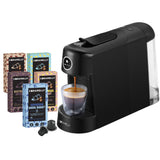 Caramelly Espresso Pop Nespresso® Compatible Coffee Capsule Machine (2025 Model) with LED Glow Ring + Free 50 Coffee Pods