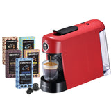 Caramelly Espresso Pop Nespresso® Compatible Coffee Capsule Machine (2025 Model) with LED Glow Ring + Free 50 Coffee Pods