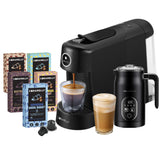 Caramelly Espresso Pop Nespresso® Coffee Capsule Machine with Milk Frother + Free 50 Coffee Pods