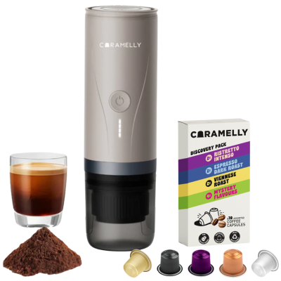 Caramelly Fikapresso PRO Portable Electric Espresso Machine with Self Heating - Caramelly
