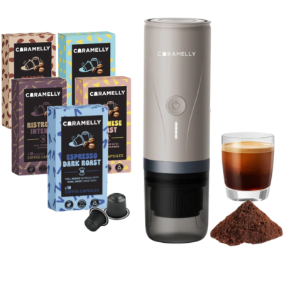 Caramelly Fikapresso PRO Portable Nespresso® Pods Compatible Espresso Maker (Self - Heating) + Free 50 Pods - Caramelly