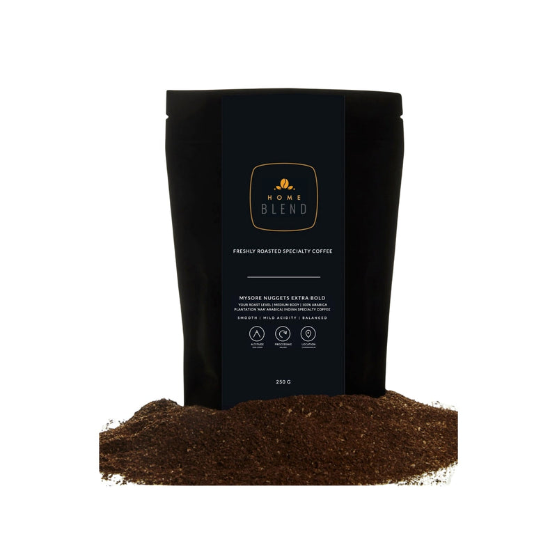 Home Blend Mysore Nuggets Extra Bold 'AAA' Coffee (250 gm) - Caramelly