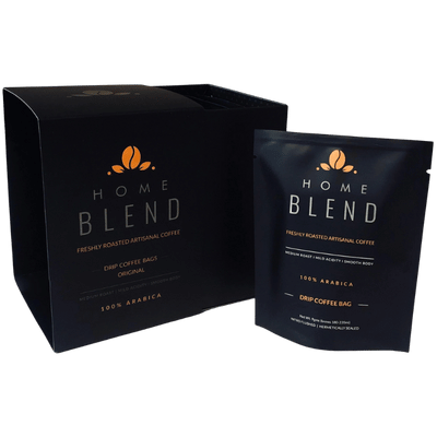 Home Blend Original Drip Coffee Bags | Light to Medium Roast | Pack of 10 - Caramelly