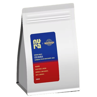 Nura Spiced Rum Barrel Aged Colombia Speciality Coffee - Caramelly