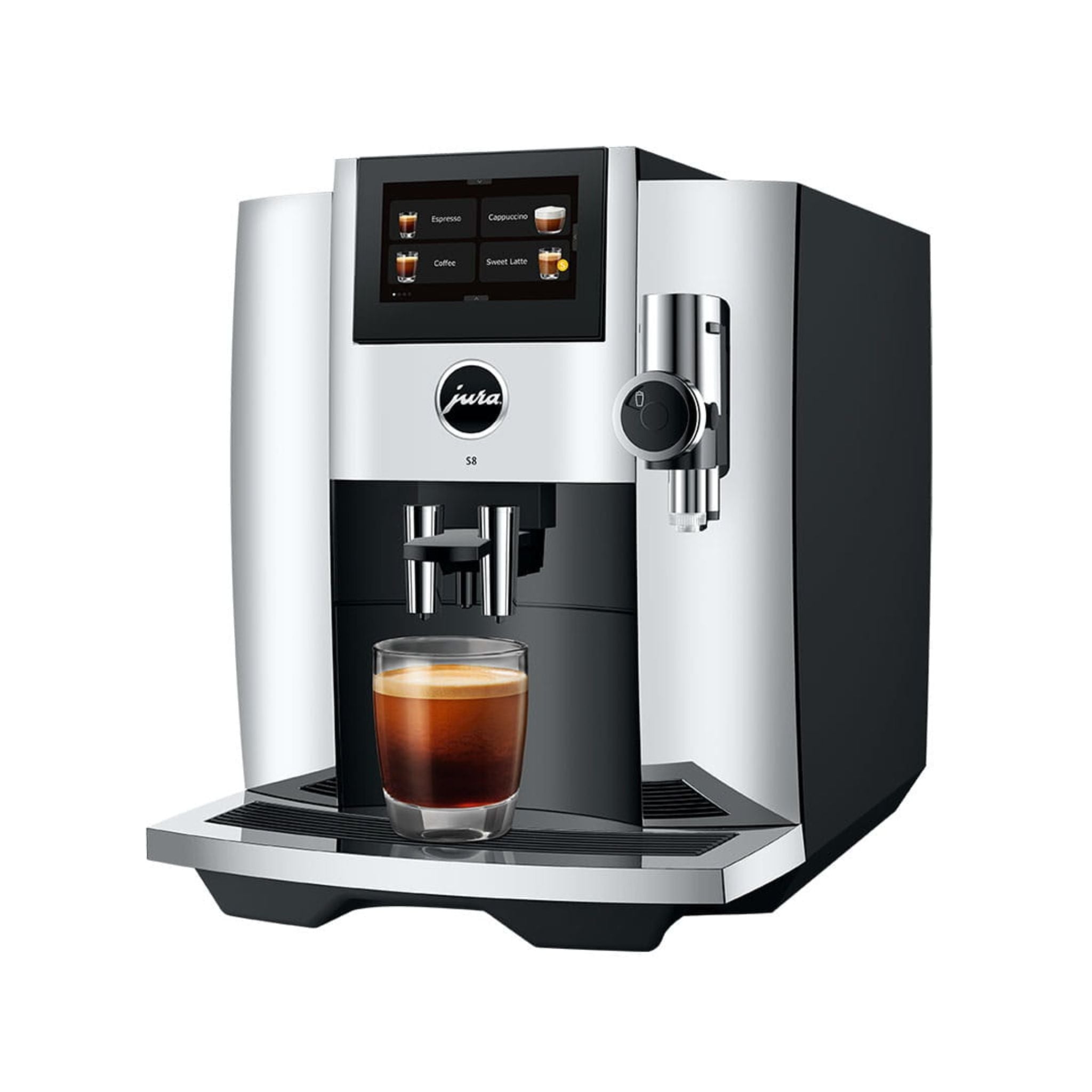 Jura S8 Coffee Machine (Latest Chrome P.A.G.2 Model) - Caramelly