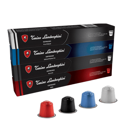 T.Lamborghini Nespresso compatible Variety Pack - 40 Pods - Caramelly