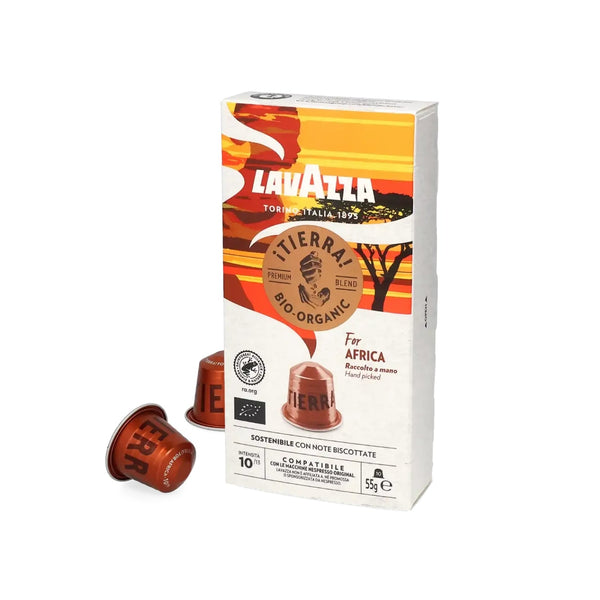 LAVAZZA ¡Tierra! For Africa Nespresso® Compatible Coffee Capsules - 10 Pods - Caramelly