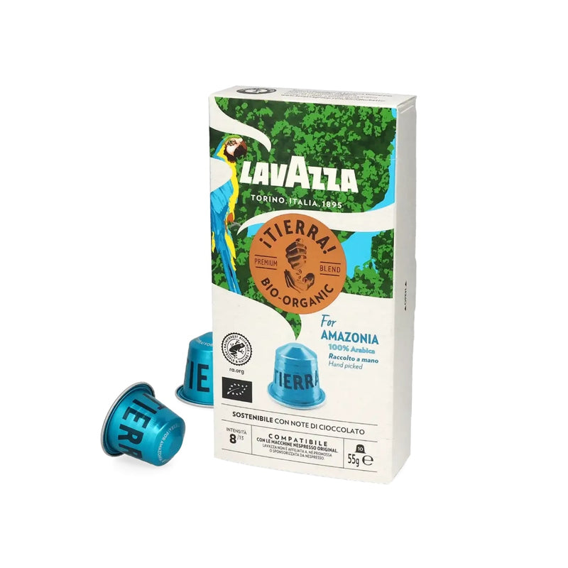 LAVAZZA ¡Tierra! For Amazonia Nespresso® Compatible Coffee Capsules - 10 Pods - Caramelly