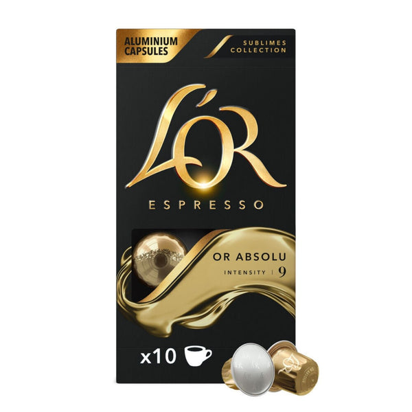 L'OR Absolu Espresso Coffee Capsules - 10 Pods - Caramelly