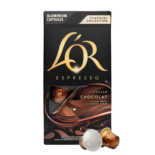 L'OR Chocolate Espresso Coffee Capsules - 10 Pods - Caramelly