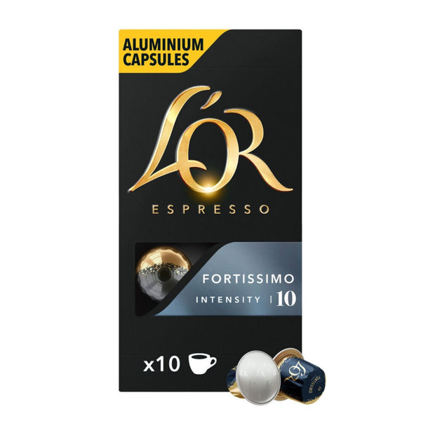 L'OR Fortissimo Espresso Coffee Capsules - 10 Pods - Caramelly