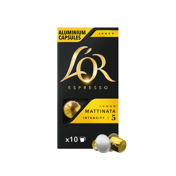 L'OR Lungo Mattinata Nespresso® Compatible Coffee Capsules - 10 Pods - Caramelly