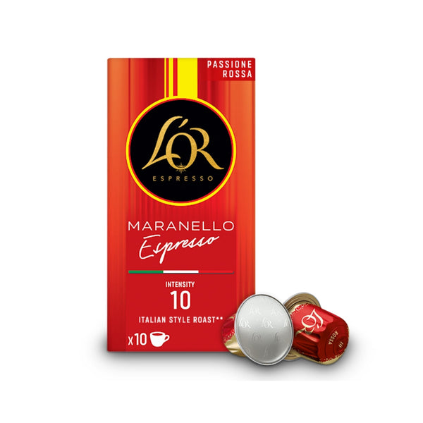 L'OR Maranello Espresso Nespresso® Compatible Coffee Capsules - 10 Pods - Caramelly