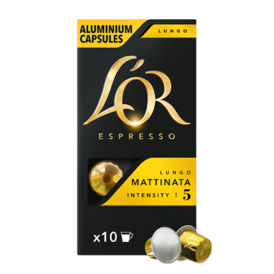L'OR Lungo Mattinata Nespresso® Compatible Coffee Capsules - 10 Pods - Caramelly