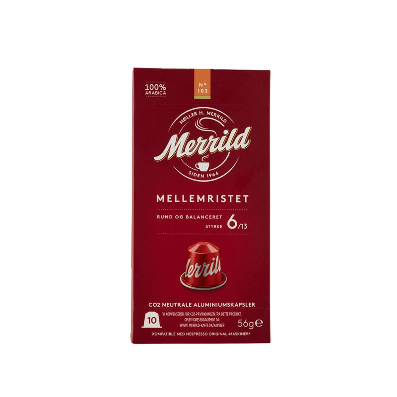 Merrild Red Blend no. 103 Nespresso Compatible Coffee Capsules - Caramelly