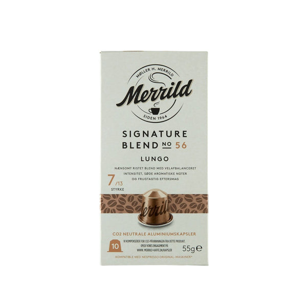 Merrild Signature Blend no. 56 Nespresso Compatible Lungo Coffee Capsules - Caramelly