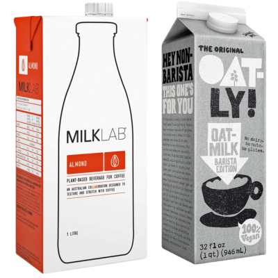 OATLY & M!LKLAB Combo (Oat & Almond Milk) - 1 Litre each - Caramelly