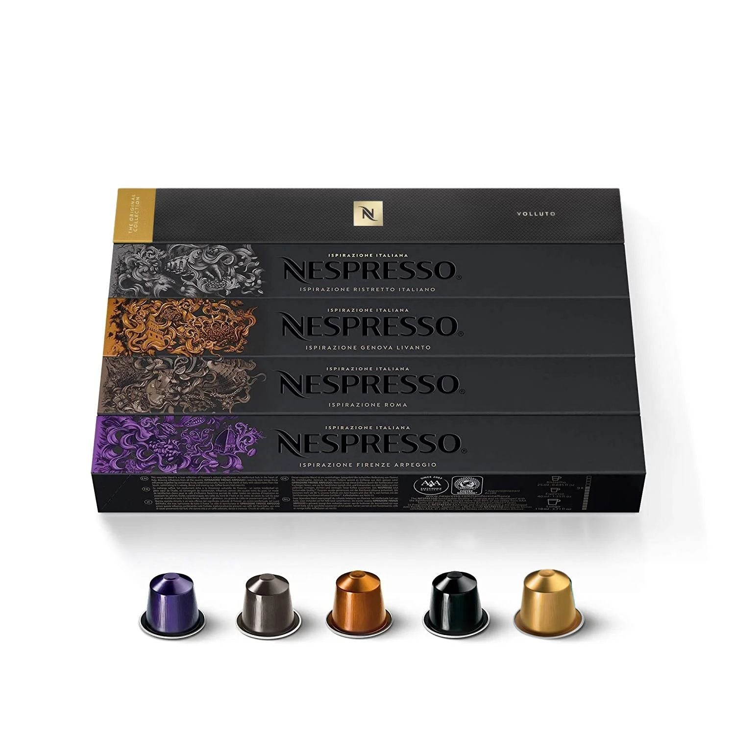 Nespresso® Coffee Capsules Variety Pack - 50 Pods - Caramelly