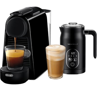 Nespresso Essenza Mini with Milk Frother + Free 10 Coffee Capsules - Caramelly
