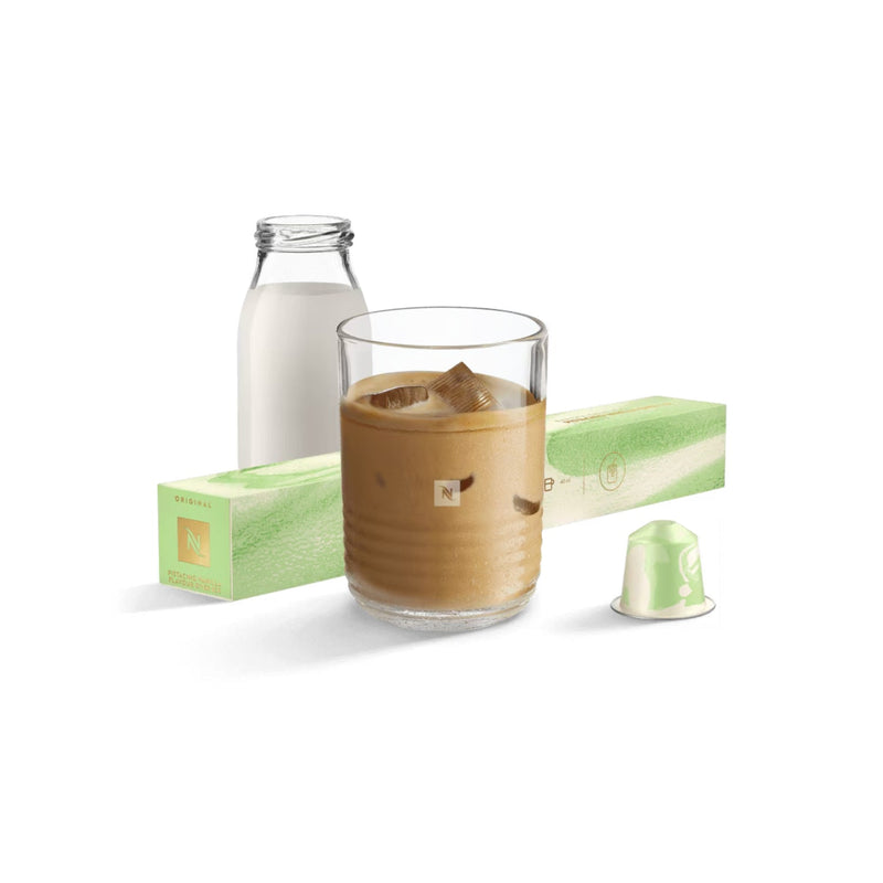 Nespresso® Pistachio Vanilla Flavour Over Ice Coffee Capsules - 10 Pods - Caramelly