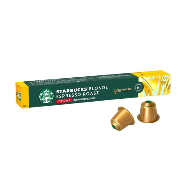 Nespresso Starbucks Decaf Blonde Espresso Roast Coffee Capsules/Pods - Caramelly