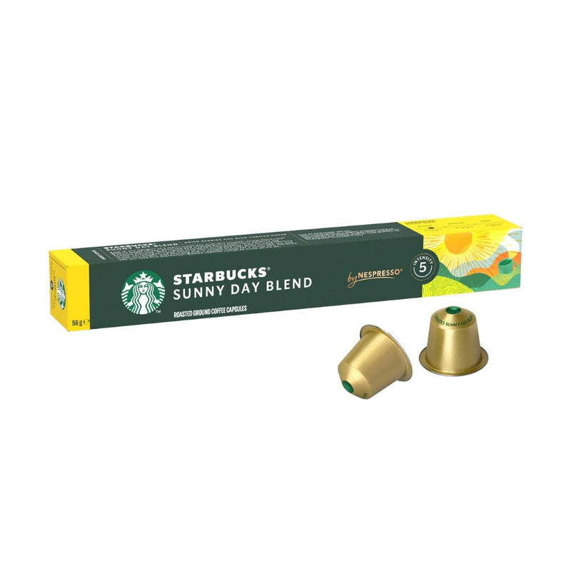 Nespresso Starbucks Sunny Day Blend Coffee Capsules - 10 Pods - Caramelly