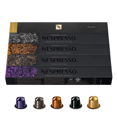 Nespresso Variety Pack Coffee Capsules - 50 Pods - Caramelly