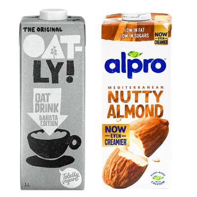 OATLY & ALPRO Combo (Oat & Almond Milk) - 1 Litre each - Caramelly