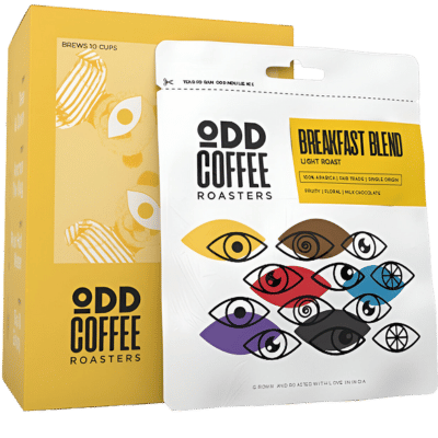 ODD Breakfast Blend Light Roast Pour Over Bags | No Equipment Needed (10 Cups) - Caramelly