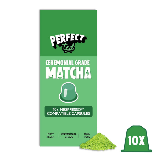 Perfect Ted Ceremonial Grade Matcha Nespresso® Compatible Pods - 10 Pods - Caramelly